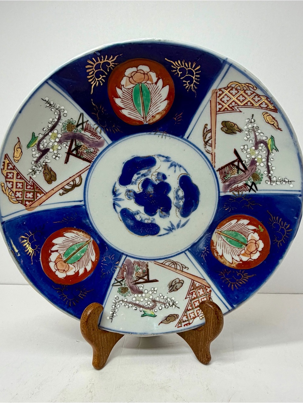 Antique Japanese Imari Porcelain Plate / Charger (8.5")